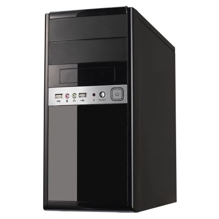 Spire 1016 Micro ATX Case 500W Front USB & Audio Piano Black - Server Case